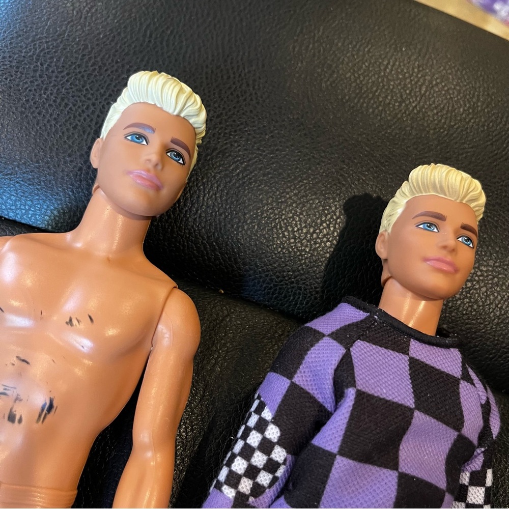 Barbie fashionistas Ken doll lot blonde purple sweater blue shoes - Picture 3 of 6